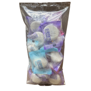 MARSHMELLOS SABOR A FRESA, NARANJA, UVA Y ARÁNDANO 100GR