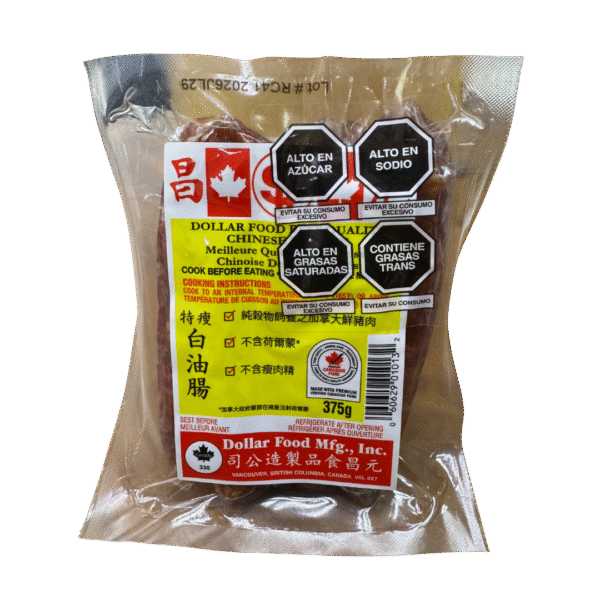 SALCHICHAS PREMIUM A BASE DE CARNE Y GRASA DE CERDO 375GR